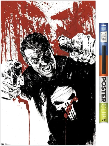 Miniatura 15 de Trends International Marvel Comics - Póster de pared de The Punisher - Pistols, 22.375 x 34 pulgadas, versión premium sin marco