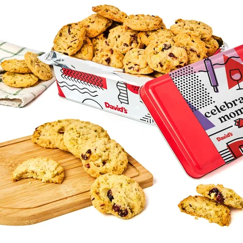 Miniatura 11 de David's Cookies Galletas de pistacho y arándano – Galletas gourmet de panadería con nueces, golosina dulce, caja de regalo para Pascua, Día
