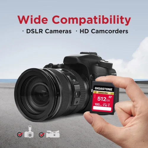 Miniatura 6 de GIGASTONE Tarjeta SD de 512 GB, cámara Plus, tarjeta de memoria SDXC V30 U3 SDXC de alta velocidad, video UHD compatible con cámara digital Canon