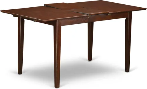 Miniatura 3 de East West Furniture PSML6D-MAH-W - Juego de mesa de comedor moderno de 6 piezas que contiene una mesa rectangular de madera con hoja de mariposa y 4