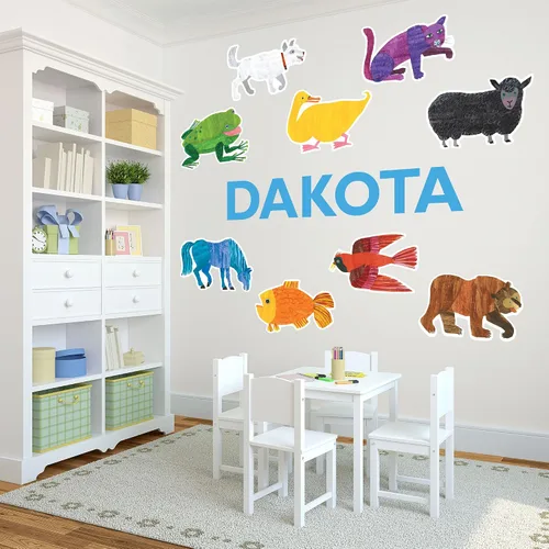 Miniatura 11 de Oliver's Labels Calcomanía de Pared Personalizada Premium de Tamaño Real para Decoración de Habitación de Niños - Despegar y Pegar, Extraíble