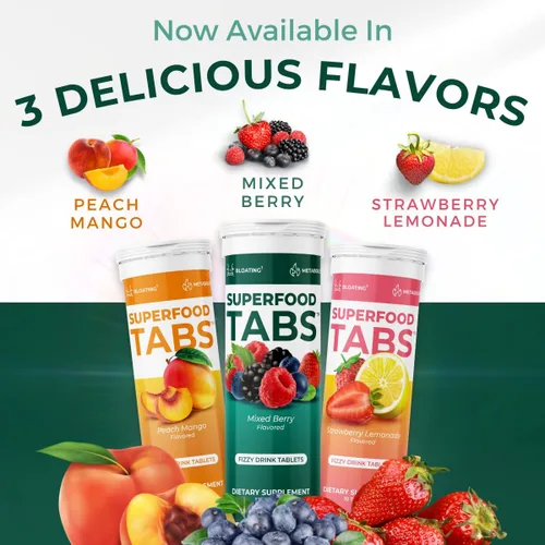 Miniatura 5 de Skinnytabs – Tabletas efervescentes depurativas - 15 Superalimentos totalmente naturales, sin laxantes, 30 porciones - Sin azúcar, bajas