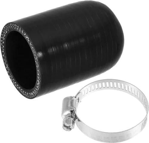 Miniatura 13 de uxcell 1 Unidades 0.236 in ID silicona refrigerante tapa con abrazadera para calentador de refrigerante derivación vacío puerto de agua negro