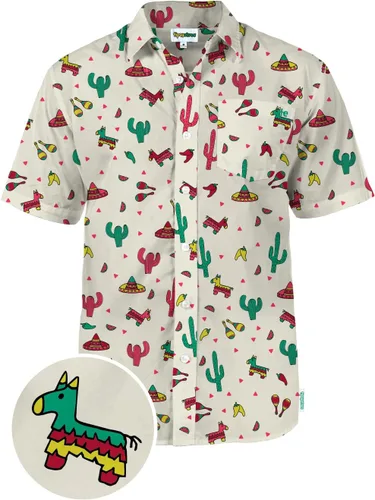 Miniatura 4 de Tipsy Elves Camisas hawaianas para hombres, informales de playa para verano, tela elástica con ajuste moderno