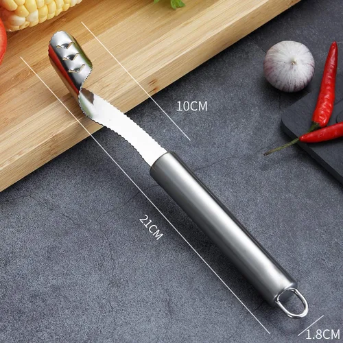 Miniatura 3 de Juego de descorazonador y descorazonador de frutas y verduras multifunción de acero inoxidable y removedor de picaduras para manzana, pera, cereza
