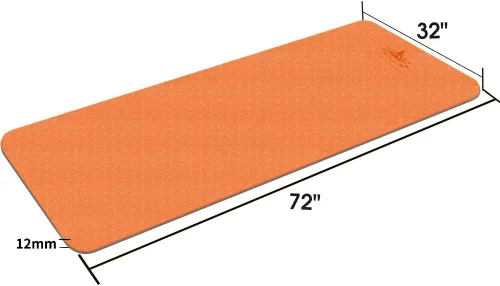 Miniatura 8 de Hatha Yoga - Tapete de yoga extra grueso de elastómero termoplástico, 72 x 32 pulgadas de grosor, 1/2 pulgadas, respetuoso con el medio ambiente