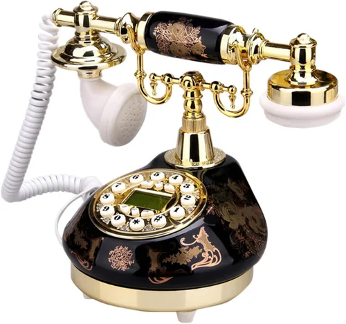 Teléfono Fijo Antiguo con Cable de Estilo Vintage 1960, Sistema de Teléfono Vintage con Cable para Casa y Oficina, Conjunto de Teléfono Retro de