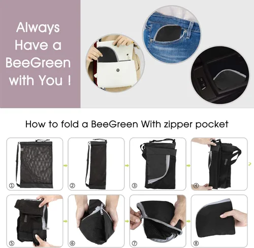 Miniatura 4 de Mochila de cordón BeeGreen para hombres y mujeres atlética para el gimnasio, deportes, entrenamiento, playa, natación, Negro, X-Grande