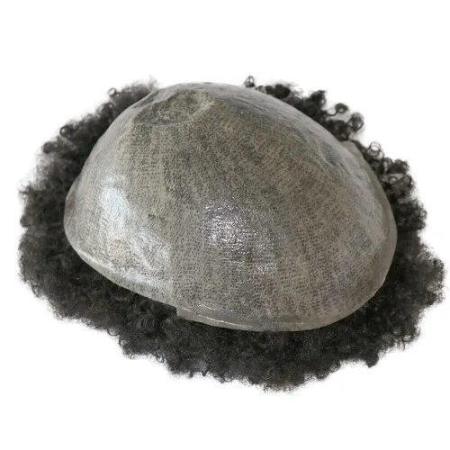Miniatura 3 de Tupé para hombre de 0.787 pulgadas, onda rizada, 100% cabello humano para hombre, tupé de 8 x 10 pulgadas, sistema de cabello rizado ondulado