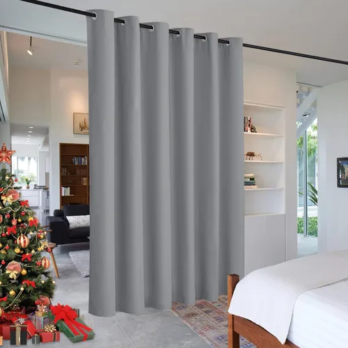 Miniatura 62 de RYB HOME - Cortinas extra largas con bloqueo de luz, persianas opacas insonorizadas para privacidad para cine en casa, oficina, fondo de patio, sala