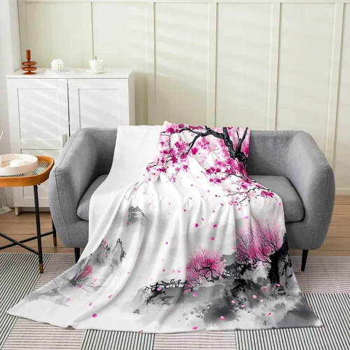 Miniatura 43 de jejeloiu Cute Mushroom Decor Plush Throw Blanket, For Kids Boys Girls 40"x50" Botanical Plants All Season,Bed Blanket Cartoon Mushrooms Flannel