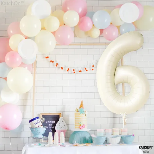Miniatura 1275 de KatchOn, Globo grande azul número 2 de 40 pulgadas Decoraciones de cumpleaños de Baby Shark para niño de 2 años Globo azul número 2 Globo