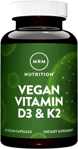 MRM Nuturition Vitamina D3 vegana de 2,500 UI | Hueso + Salud inmunológica | Hecho de líquenes | Apoya la absorción de calcio | Vegano + Apto para