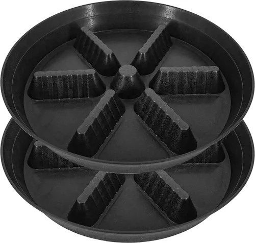 Miniatura 20 de Paquete de 4 platillos para plantas de 8 pulgadas, 10, 12, 14, 17 pulgadas, soporte para plantas de plástico para interiores y exteriores, bandejas