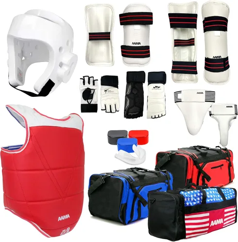 Miniatura 8 de AAMA Juego completo de equipos de protección de combate de Taekwondo - Personalizable