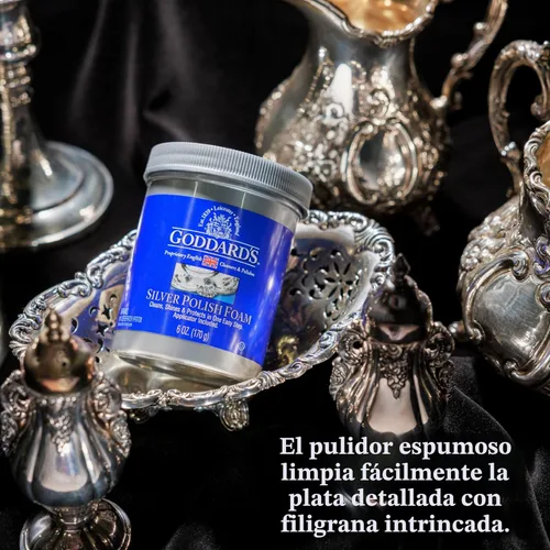 Miniatura 4 de Goddard's Espuma de pulido de plata, limpiador de joyas de plata para antigüedades, accesorios, adornos y más, limpiador para protección