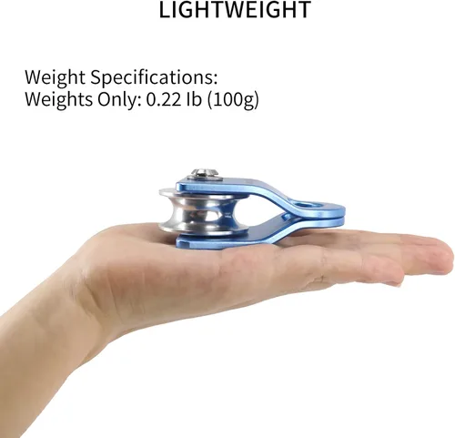 Miniatura 3 de NewDoar Micro Mobile Single Polea, 20kN (4500 lb) Max Rope 1/2 in para aparejos arboristas escalada rescate, certificado CE