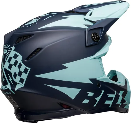 Miniatura 7 de Bell Moto-9 Flex Dirt - Casco de motocicleta de cara completa - Breakaway - Azul marino mate/azul claro, talla L
