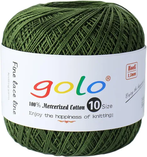 Miniatura 46 de Golo - 3 bolas de hilo de ganchillo tamaño 10, hilo de crochet para tejer a mano 102