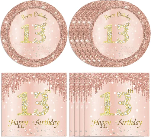 Miniatura 18 de Decoraciones de cumpleaños número 70 para mujer, decoraciones de cumpleaños número 70, platos y servilletas de oro rosa, decoraciones de cumpleaños