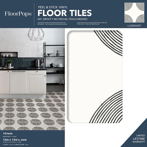 Miniatura 2 de FloorPops Adhesivo luminario Pelar y pegar azulejos de vinilo
