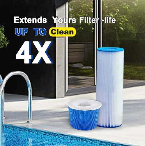 Miniatura 6 de Paquete de 40 calcetines de piscina para filtros, cestas/filtro de bañera de hidromasaje, funciona perfectamente con el skimmer de superficie