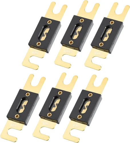 Miniatura 9 de X AUTOHAUX 6 unids 275A oro tono plateado ANL fusible universal para inversores coche vehículo camión audio