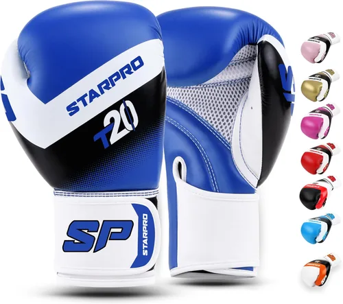 Miniatura 17 de Starpro Guantes de boxeo con soporte y protección inigualables para la muñeca, entrenamiento, muay thai, hombres y mujeres, varios colores y tamaños