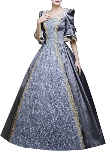 Vestido renacentista para mujer, vestido de princesa de manga codada, vestido de encaje victoriano, tamaño grande, vestidos renacentistas rosa