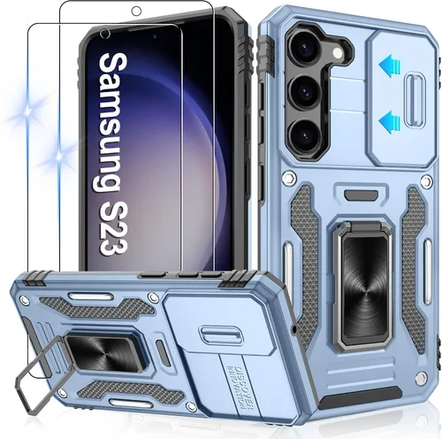 Miniatura 111 de Gritup para Samsung Galaxy S22 Funda con protectores de pantalla HD de 2 paquetes y cubierta deslizante para la cámara, protección contra caídas