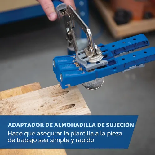 Miniatura 6 de KREG Plantilla Duradera para Agujeros de Bolsillo 320 con Abrazadera de Cara Clásica de 2 Pulgadas - Incluye Abrazaderas de Madera para Carpintería