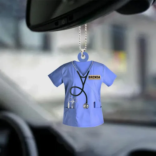 Miniatura 2 de Adorno colgante personalizado de enfermera publicado para regalos para ella - Adorno colgante para árbol de Navidad, regalo personalizado