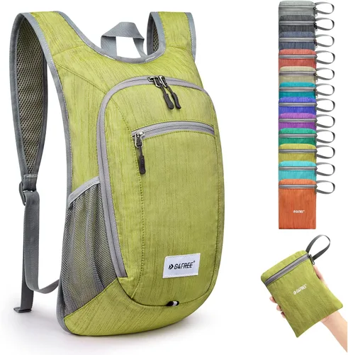 Miniatura 20 de G4Free 10L/15L Mochila para Senderismo Plegable Ligera, Mochila de Día para Caminatas, Pequeña, Viaje al Aire Libre, Bolsa de Hombro Plegable Azul