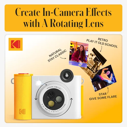 Miniatura 5 de Kodak Smile+ Paquete de regalo para cámara digital instantánea 2 en 1 e impresora fotográfica + estuche + papel fotográfico Zink 2 x 3 con parte