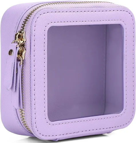 Miniatura 34 de Pinkmik Pequeña bolsa de maquillaje, mini estuche transparente para maquillaje y neceser con cremallera, organizador de bolsos para mujer