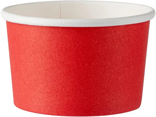 Miniatura 14 de Restaurantware 50 unidades rojo para llevar taza desechable de 3 x 3 x 1.8 pulgadas, mini taza de papel resistente a la grasa reciclable diseño