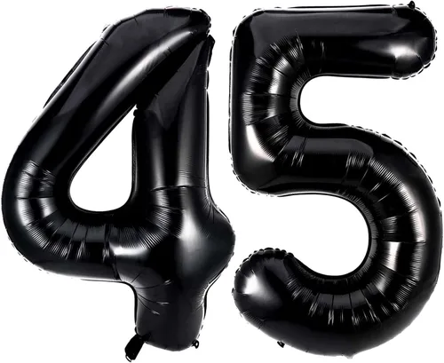 Miniatura 8 de Globos de 40 pulgadas negros con número 0 de helio, globos negros gigantes con número 0 para decoraciones de fiesta de cumpleaños, aniversario, baby