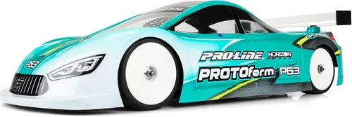 Miniatura 4 de Pro-line Racing PROTOform 1/10 P63 X-Lite 0.016 in Cuerpo transparente para 7.480 in TC PRM158015 Carrocerías de coche/camión Alas y calcomanías
