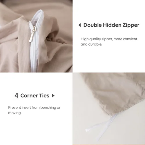 Miniatura 5 de INFLAG Funda de edredón de tamaño individual con pompones, juego de ropa de cama de microfibra bohemia de 3 piezas, 1 funda de edredón de 66 x 90