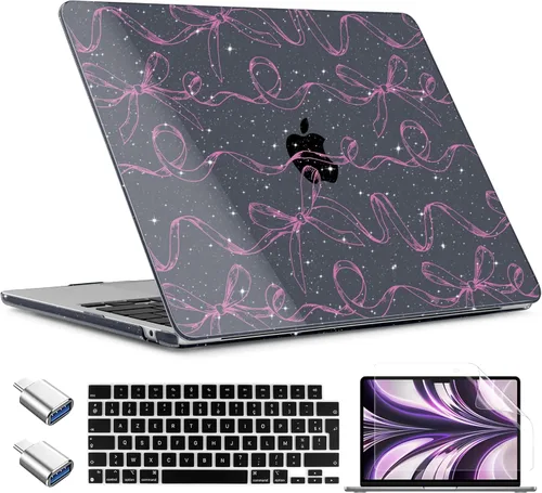 Miniatura 14 de TWOLSKOO Funda para MacBook Air de 15 pulgadas 2025 2024 2023 versión M4 A3241 M3 A3114 M2 A2941, carcasa rígida de plástico y protector