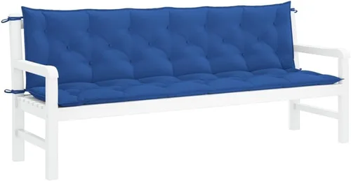 Miniatura 2 de vidaXL Cojines para banco de jardín, 2 piezas, tela Oxford duradera, ligeros y resistentes al agua, relleno de fibra hueca, uso en interiores