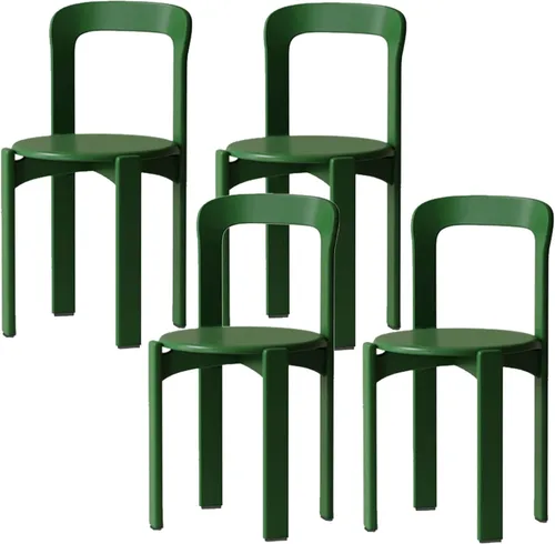 Miniatura 24 de Silla de comedor moderna y versátil, sillas de cocina con marco de madera apilable, silla lateral sin brazos, taburete para el hogar para habitación