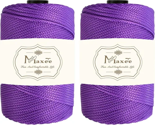 Miniatura 82 de Cordón de macramé premium de poliéster 3 mm × 218 yardas, cordón de macramé 100% polipropileno de 3 mm, ideal para crochet, colgadores de pared, 30