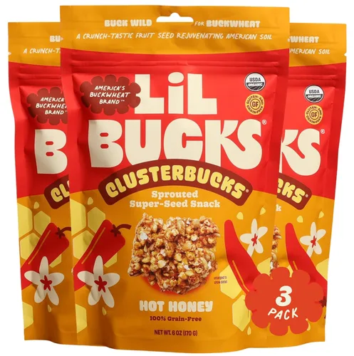 Miniatura 13 de Clusterbucks Superfood Clusters – Granola sin cereales, apta para dieta keto con trigo sarraceno germinado cultivado de forma regenerativa – Snack