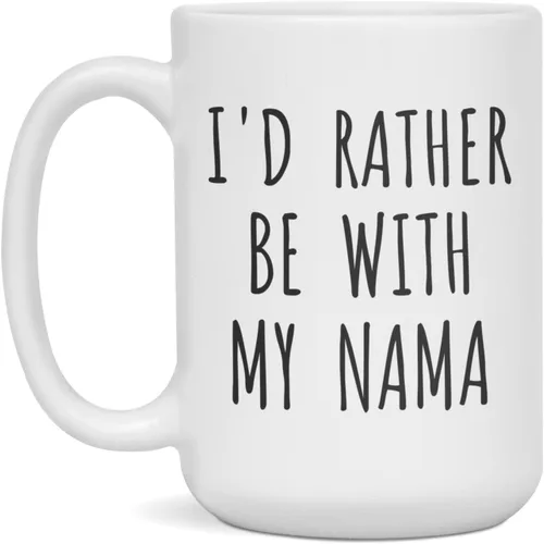 Miniatura 3 de I'd Rather Be With My Nama Coffee Mug, 11-Ounce White