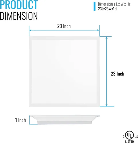 Miniatura 4 de LEDMyplace - Lámpara de techo LED de pantalla plana de 2 x 2 pulgadas, para oficina, tienda, almacén, 40 W, 5000 lúmenes, 6500 K luz diurna