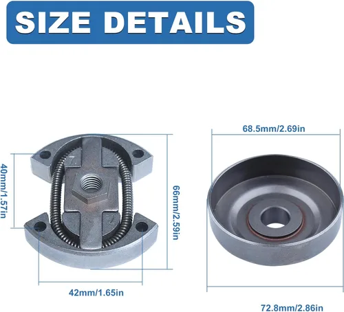 Miniatura 4 de . Kit de piñón de llanta de tambor de embrague de 325"-7 para Husqvarna 50 50 Special 51 51 EPA 55 55 EPA 55 EPA 55 Rancher motosierra piezas
