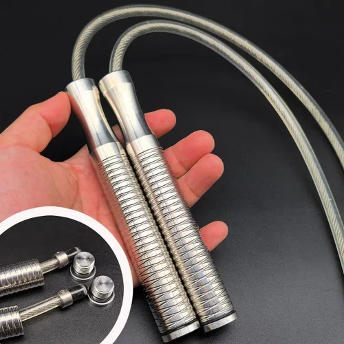 Miniatura 6 de Cuerda de saltar pesada, cuerda de salto pesada para mujeres, hombres, entrenamiento de fitness y resistencia, cuerda ajustable y gruesa, asas