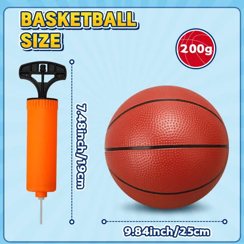 Miniatura 2 de LNCOJOLM Pelota de baloncesto de 9.8 pulgadas para niños y adolescentes, pelota suave para aro de baloncesto, bolas impermeables de PVC tamaño 7