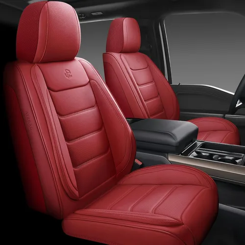 Juego completo de fundas de asiento de automóvil de piel sintética de cobertura completa, fundas de asiento para automóviles, SUV, camionetas, cojín